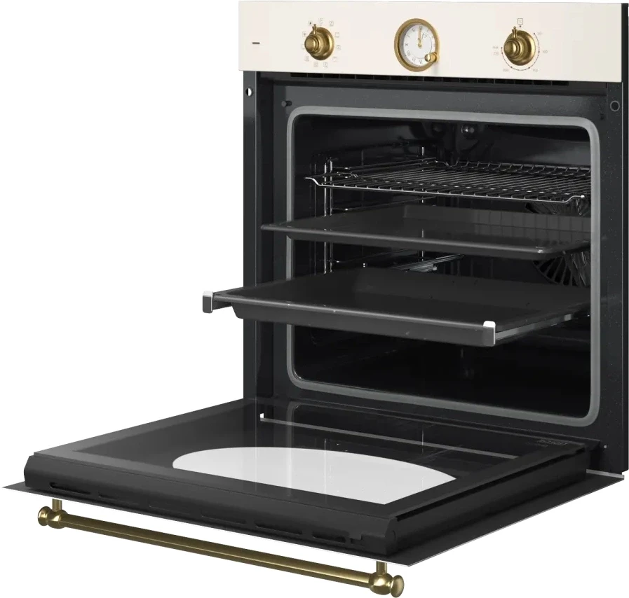 Духовой шкаф Электрический Kuppersberg Classic SR 610 C бежевый/бронза  