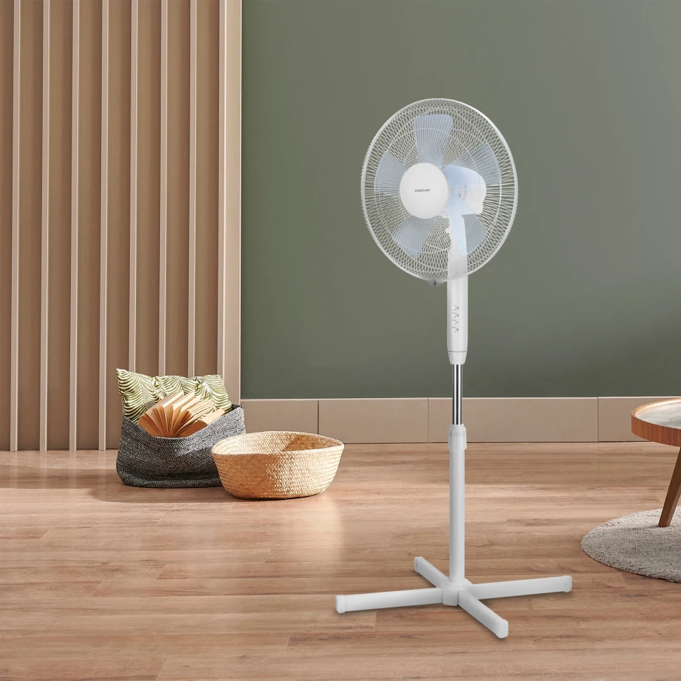 Вентилятор напольный Coolfort CF-2029 40Вт скоростей:3 белый  