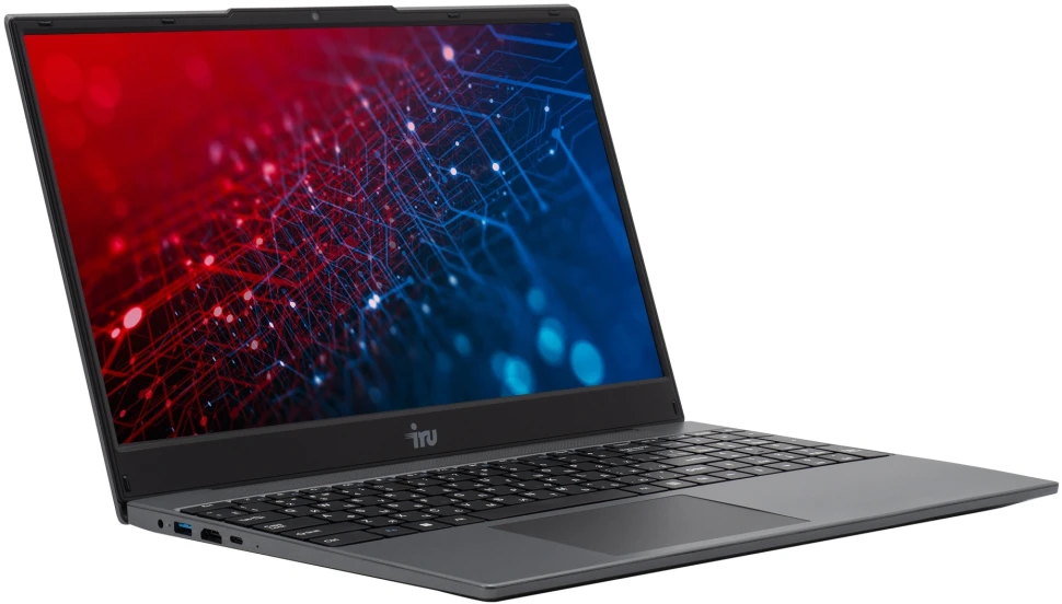 Ноутбук IRU Tactio 15PHR Ryzen 5 7430U 16Gb SSD512Gb AMD Radeon Graphics 15.6" IPS FHD (1920x1080) Windows 11 Pro 64 black WiFi BT Cam 4000mAh (2150148)  
