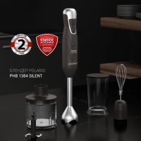 Блендер погружной Polaris Silent PHB 1384 1300Вт черный/серебристый