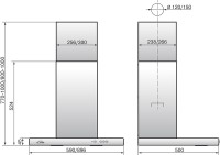 Вытяжка каминная Elikor Квадра 60Н-430-К3Д нержавеющая сталь управление: кнопочное (1 мотор)
