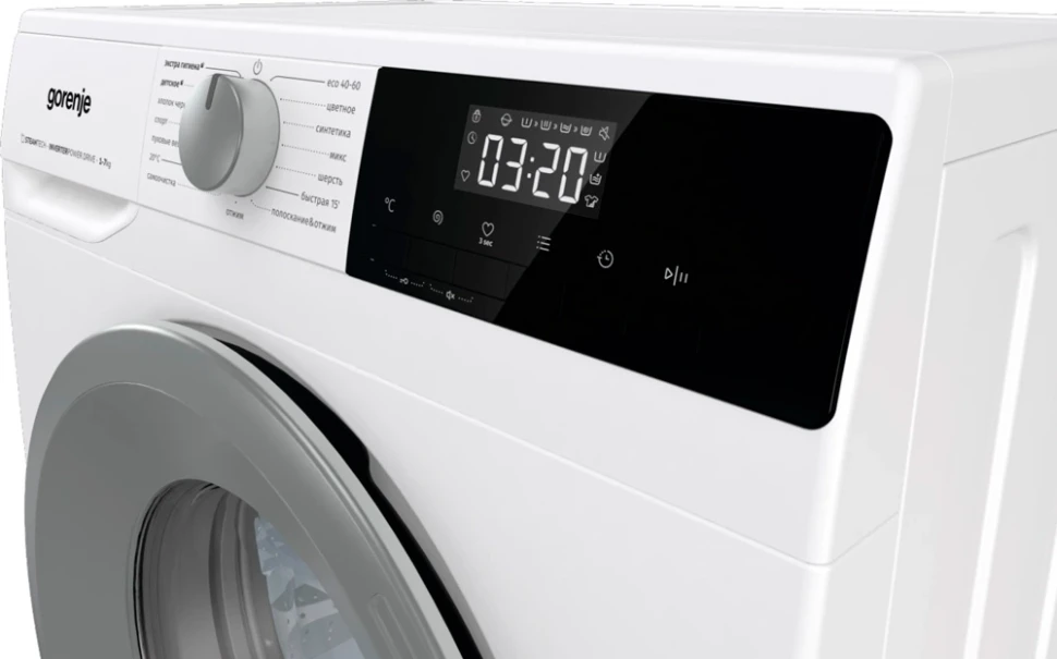 Стиральная машина Gorenje W2NHPI72SCS класс: A загр.фронтальная макс.:7кг белый инвертор  