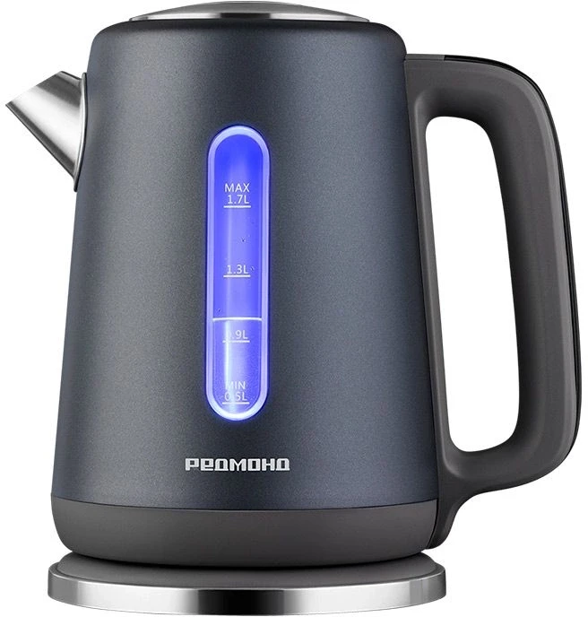 Чайник электрический Редмонд KM238 1.7л. 2200Вт серо-голубой корпус: нерж.сталь/пластик  