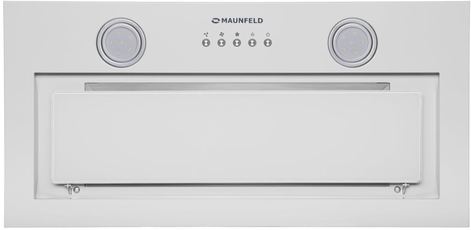 Вытяжка встраиваемая Maunfeld TRAPEZE 602IG белый управление: кнопочное (1 мотор)  