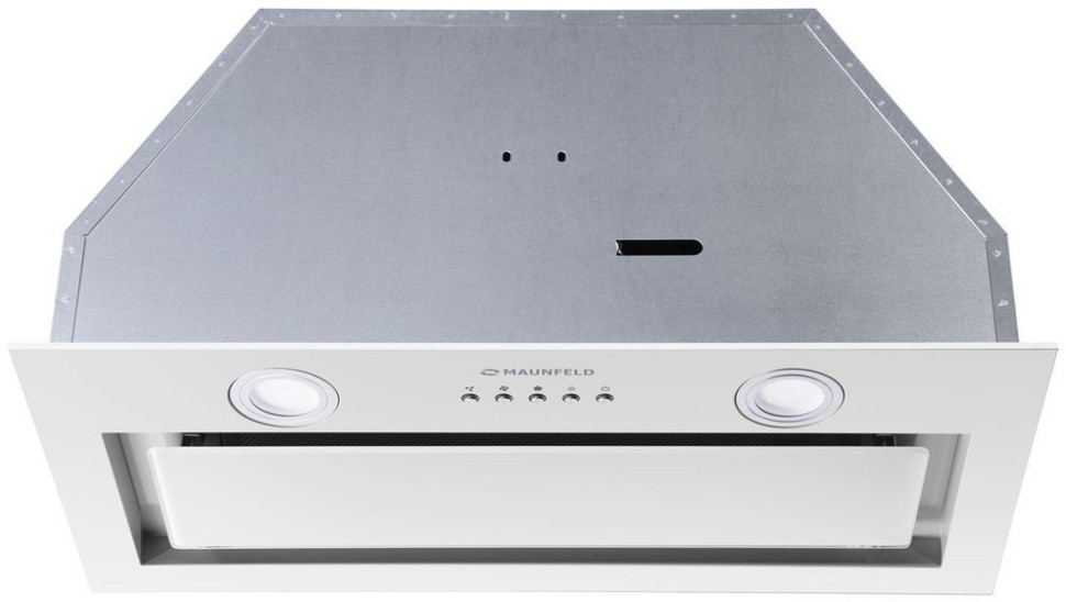 Вытяжка встраиваемая Maunfeld TRAPEZE 602IG белый управление: кнопочное (1 мотор)  