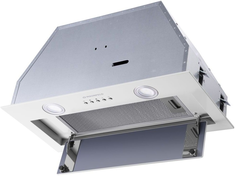 Вытяжка встраиваемая Maunfeld TRAPEZE 602IG белый управление: кнопочное (1 мотор)  