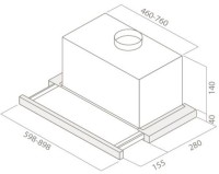 Вытяжка встраиваемая Elica Elite 14 Lux BL/A/60 черный управление: кнопочное (1 мотор)