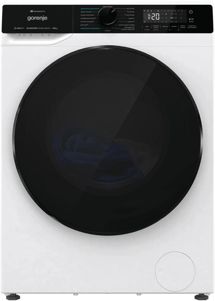 Стиральная машина Gorenje WD2PA854ADW/C класс: A++ загр.фронтальная макс.:8кг (с сушкой) белый инвертор  