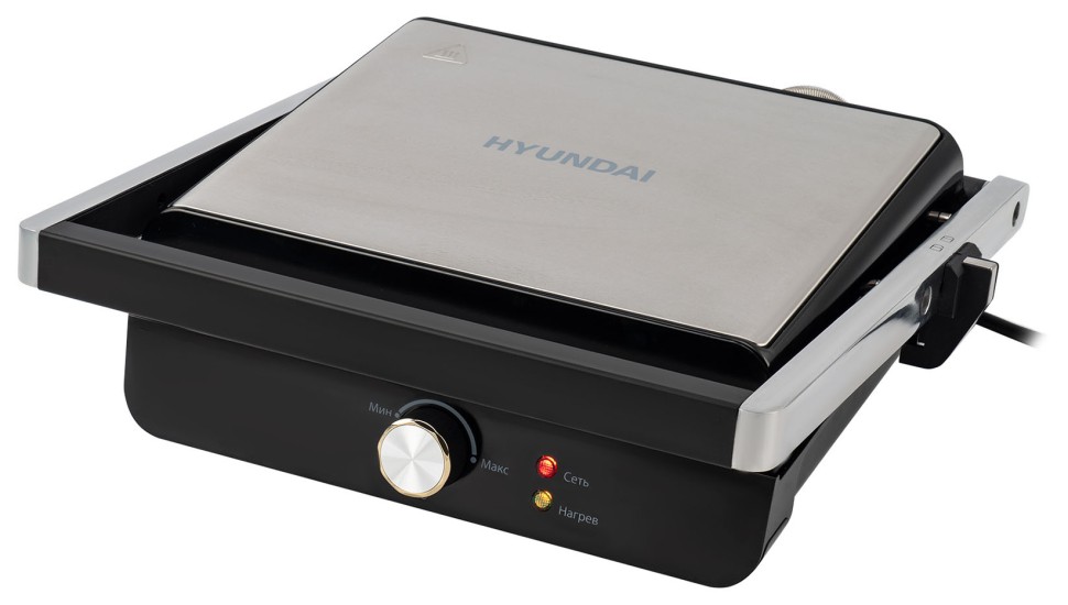 Электрогриль Hyundai HYG-1043 1800Вт черный/черный  