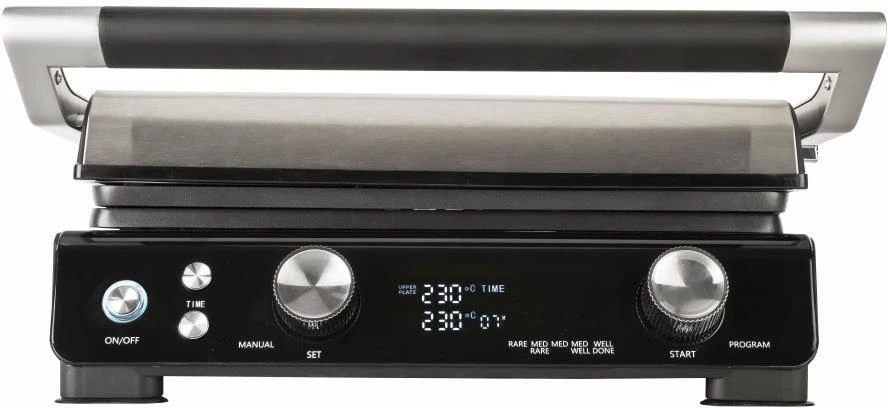 Электрогриль Thomson GC30E01 2000Вт черный/серебристый