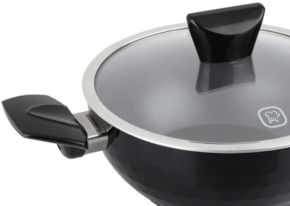 Кастрюля Rondell Brilliance RDA-771 2л. d=20см (с крышкой) черный