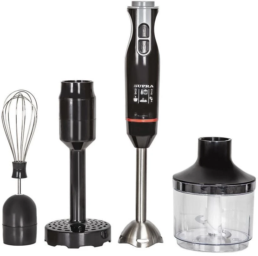 Блендер погружной Supra HBS-797 800Вт черный/красный  
