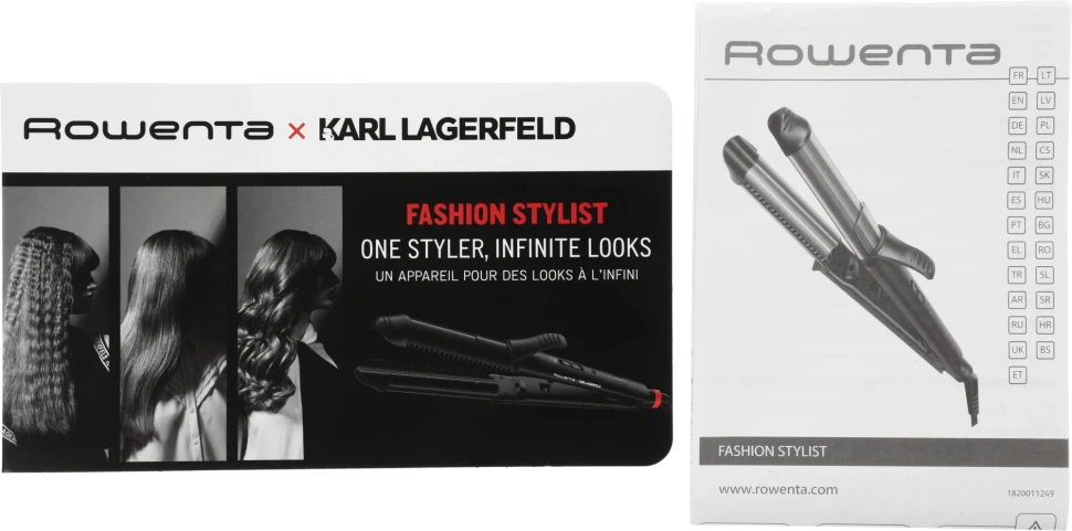 Мульти-Стайлер Rowenta CF451LF0 66Вт черный макс.темп.:200С покрытие:керамическое (1830008551)  