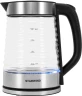 Чайник электрический Starwind SKG2111 2л. 1800Вт черный/прозрачный корпус: стекло  
