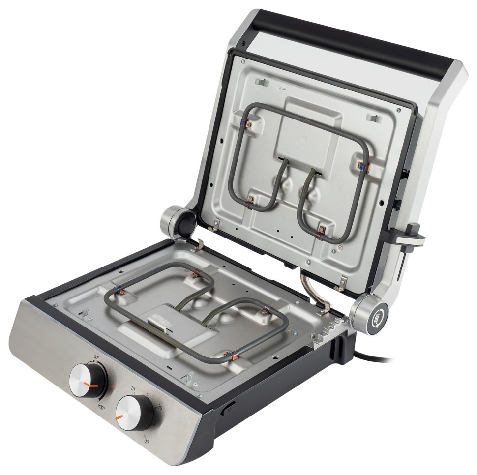 Электрогриль Hyundai HYG-5047 2200Вт серебристый/черный  