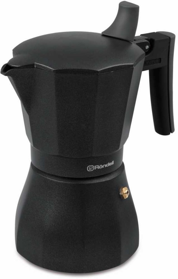 Кофеварка гейзерн. Rondell Kafferro RDA-994 0.45л алюминий темно-серый
