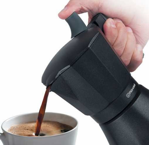 Кофеварка гейзерн. Rondell Kafferro RDA-994 0.45л алюминий темно-серый