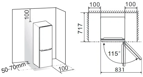 Холодильник Gorenje NRK619FAS4 2-хкамерн. серый