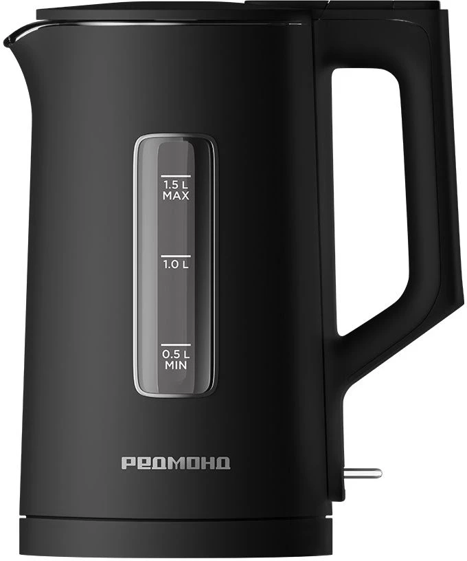 Чайник электрический Редмонд KG255 1.5л. 1500Вт черный корпус: пластик/стекло  