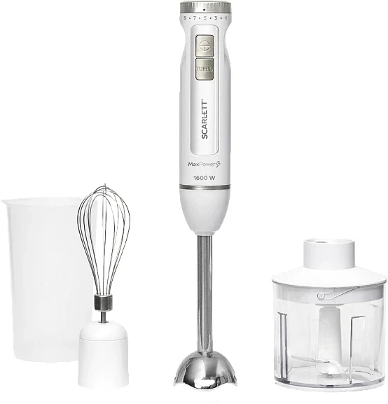 Блендер погружной Scarlett SC-HB42F29 1600Вт белый/серебристый  