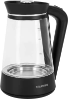Чайник электрический Starwind SKG2116 1.8л. 1700Вт черный/прозрачный корпус: стекло