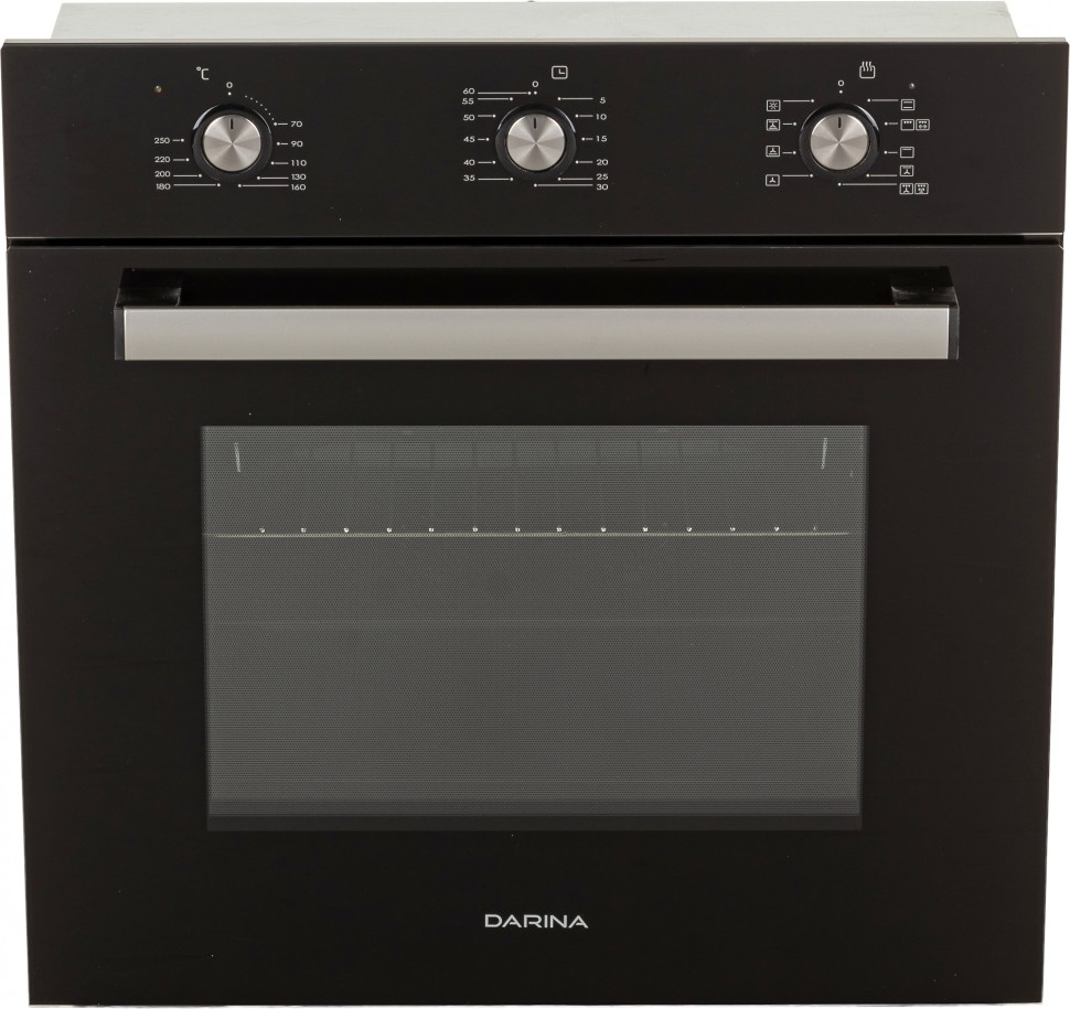 Духовой шкаф Электрический Darina 1V5 BDE 112 707 B черный/стекло черное