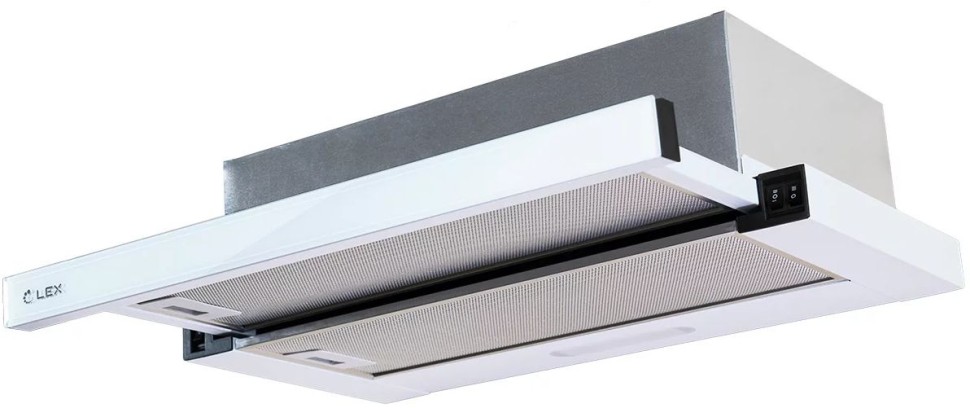 Вытяжка встраиваемая Lex Honver G 2M 600 белый управление: кнопочное (2 мотора)  