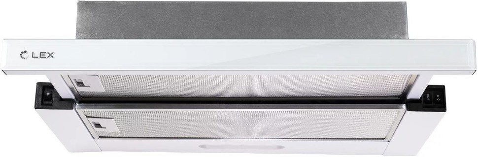 Вытяжка встраиваемая Lex Honver G 2M 600 белый управление: кнопочное (2 мотора)  