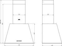 Вытяжка каминная Elikor Гамма 60П-650-Э3Д антрацит/серебристый управление: кнопочное (1 мотор)