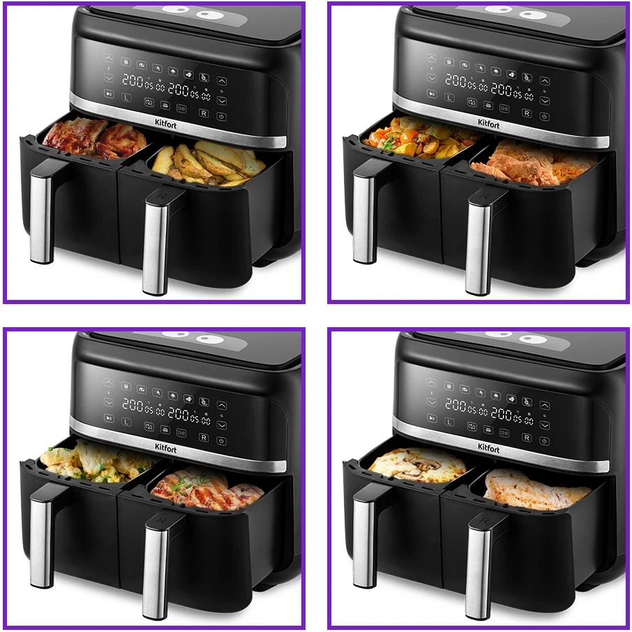 Аэрогриль Kitfort КТ-2248 7.6л 2850Вт черный  