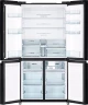 Холодильник Hitachi R-WB720PUC1 GPW 3-хкамерн. белый/черный стекло инвертер