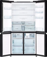 Холодильник Hitachi R-WB720PUC1 GPW 3-хкамерн. белый/черный стекло инвертер