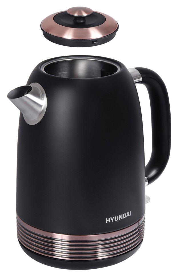 Чайник электрический Hyundai HYK-S4501 1.7л. 2200Вт черный/бронзовый корпус: металл/пластик  