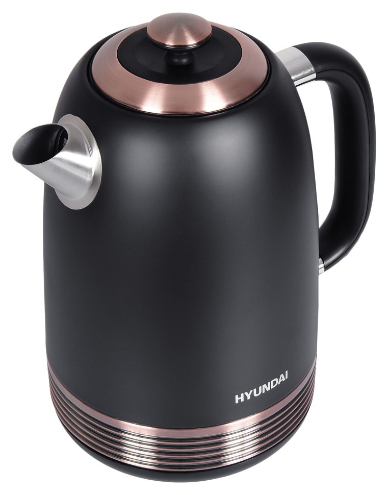 Чайник электрический Hyundai HYK-S4501 1.7л. 2200Вт черный/бронзовый корпус: металл/пластик  