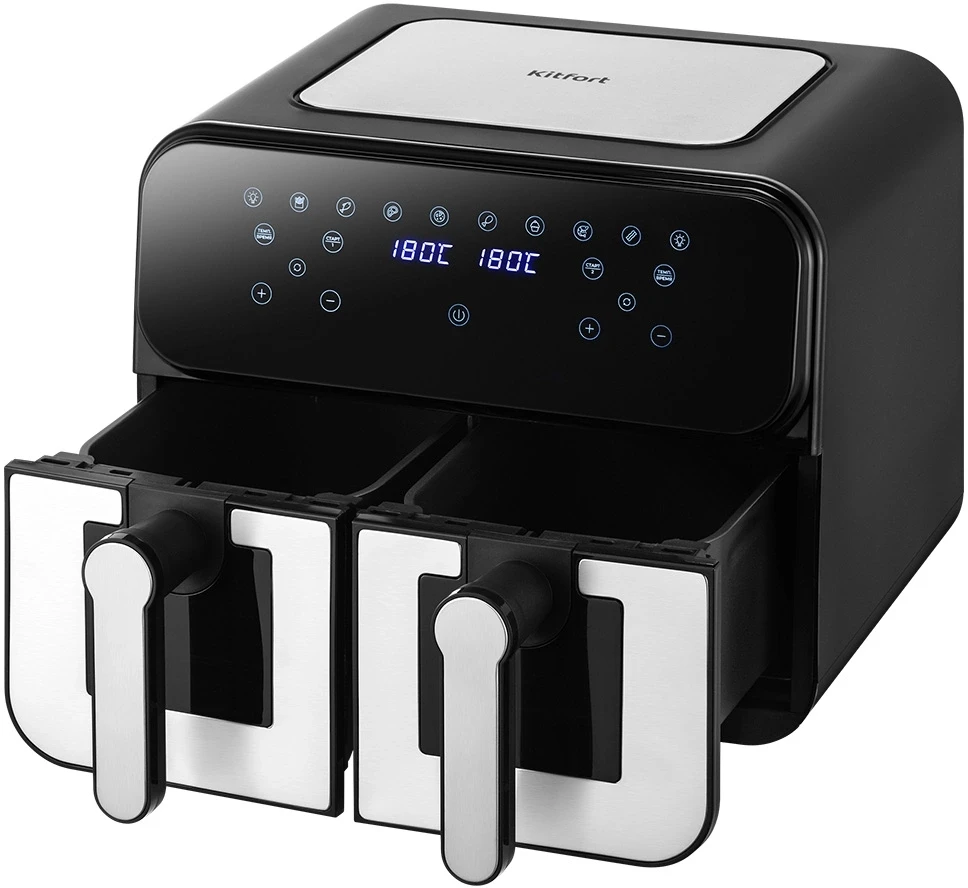 Аэрогриль Kitfort КТ-2269 2400Вт серебристый/черный