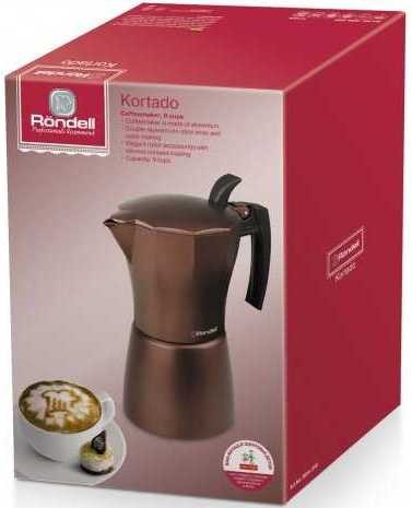 Кофеварка гейзерн. Rondell Kortado RDA-995 0.3л алюминий коричневый