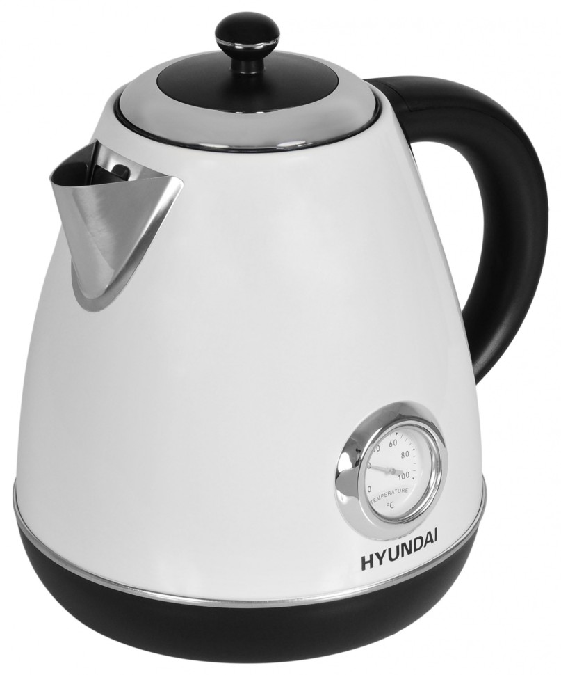 Чайник электрический Hyundai HYK-S4502 1.7л. 2200Вт жемчужный/черный корпус: металл/пластик  