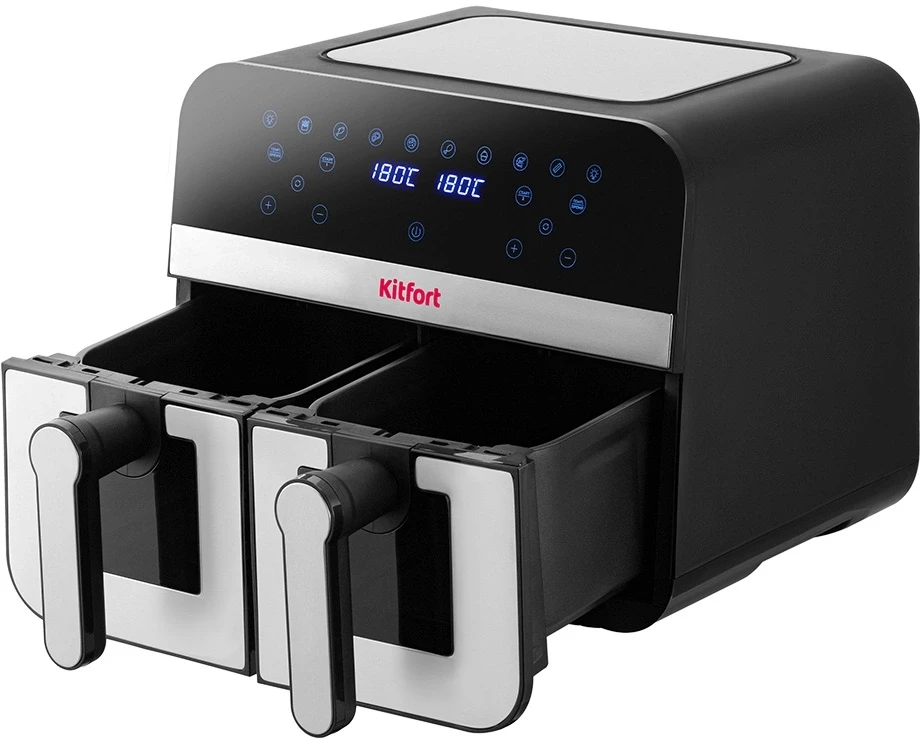 Аэрогриль Kitfort КТ-2273 2400Вт серебристый/черный