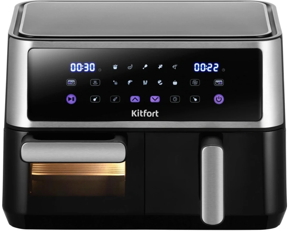 Аэрогриль Kitfort КТ-2256 2850Вт черный/серебристый  