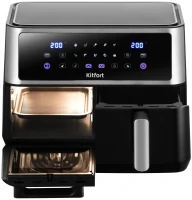 Аэрогриль Kitfort КТ-2256 2850Вт черный/серебристый