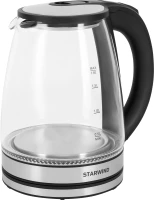 Чайник электрический Starwind SKG2114 2л. 1800Вт черный/прозрачный корпус: стекло