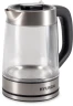 Чайник электрический Hyundai HYK-G4015 1.9л. 2200Вт черный/серебристый корпус: стекло  