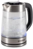 Чайник электрический Hyundai HYK-G4015 1.9л. 2200Вт черный/серебристый корпус: стекло  