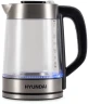 Чайник электрический Hyundai HYK-G4015 1.9л. 2200Вт черный/серебристый корпус: стекло  
