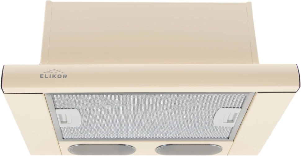 Вытяжка встраиваемая Elikor Интегра 45П-400-В2Л кремовый управление: кнопочное (1 мотор)