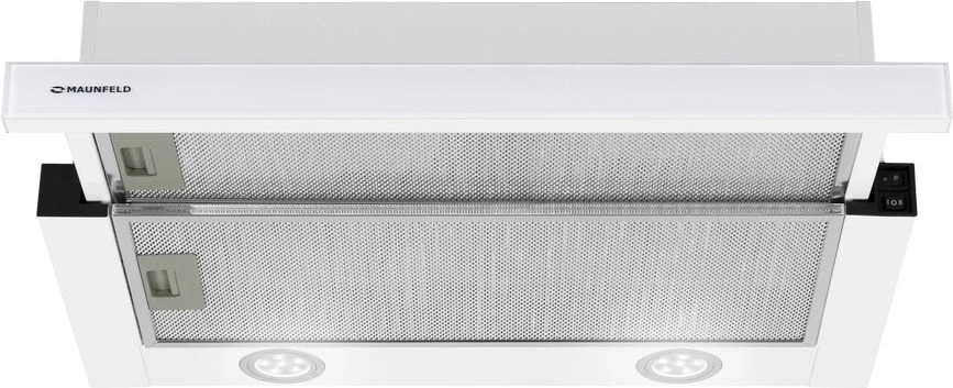 Вытяжка встраиваемая Maunfeld VS Fast Glass 60 белый управление: кулисные переключатели (1 мотор)