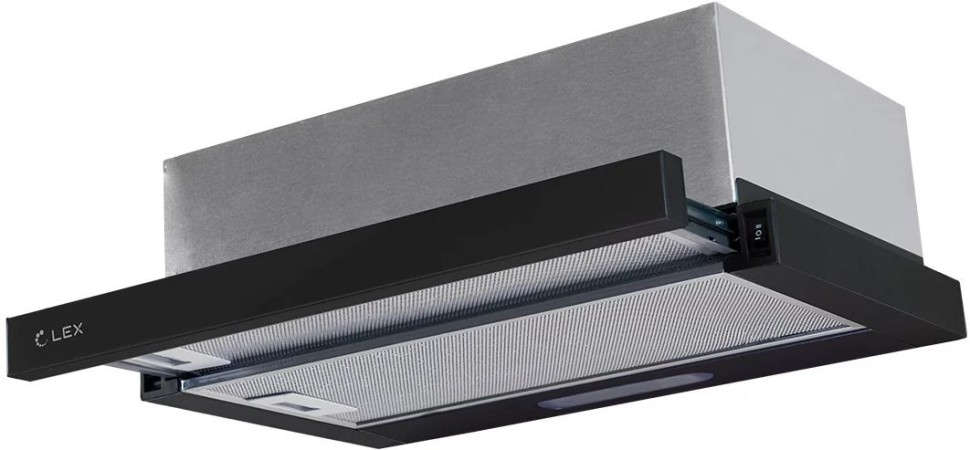 Вытяжка встраиваемая Lex HONVER G 500 черный управление: кнопочное (1 мотор)  