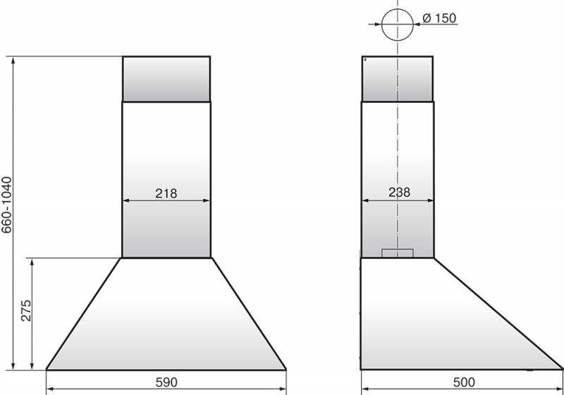 Вытяжка каминная Elikor White Storm 60П-650-П3Л белый управление: ползунковое (1 мотор)  