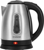 Чайник электрический Starwind SKS2100 1.8л. 1700Вт черный/прозрачный корпус: стекло