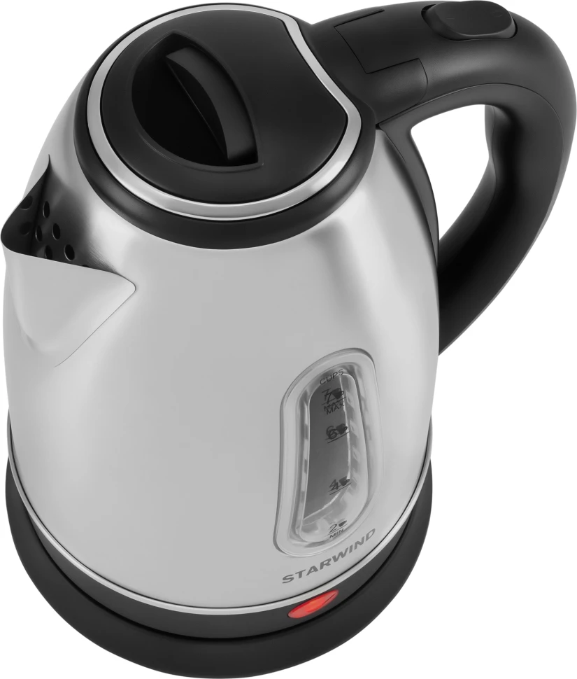 Чайник электрический Starwind SKS2100 1.8л. 1700Вт черный/прозрачный корпус: стекло  